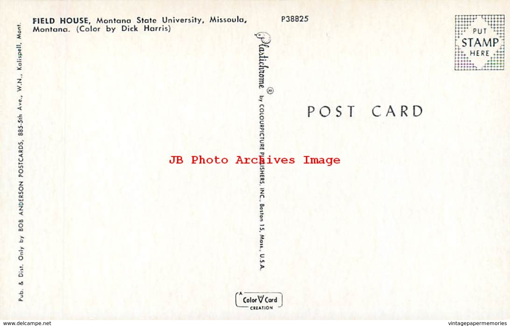 281607-Montana, Missoula, University Field House, Bob Anderson By Colourpicture No P38825 - Missoula
