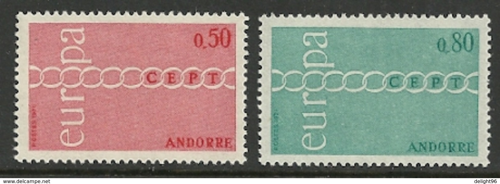 1971 Andorra (French Post) Europa Set (** / MNH / UMM) - 1971