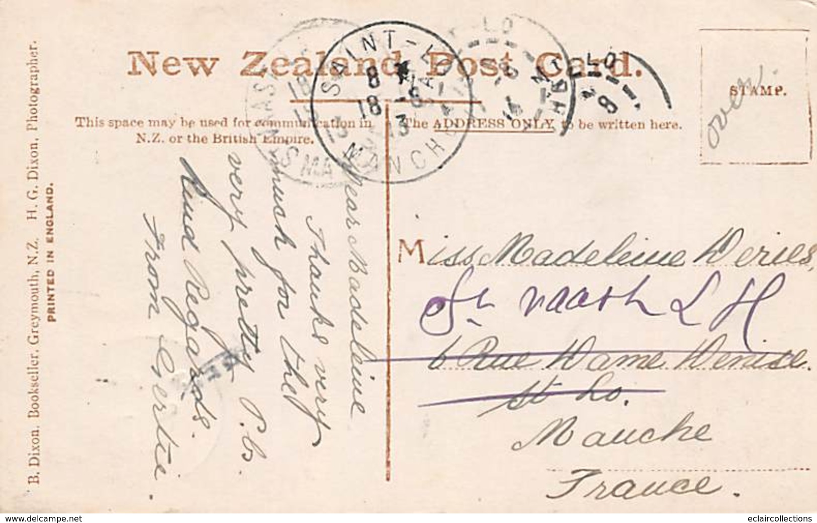 Nouvelle Zéland  New Zealand. Cinq cartes . Vues diverses   (voir scan)