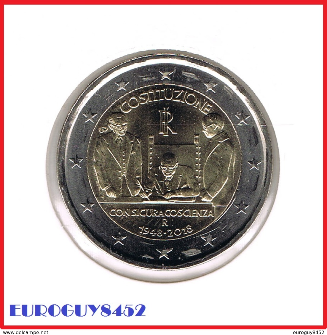 ITALIE - 2 € COM. 2018 UNC - 70 JAAR GRONDWET - Italie