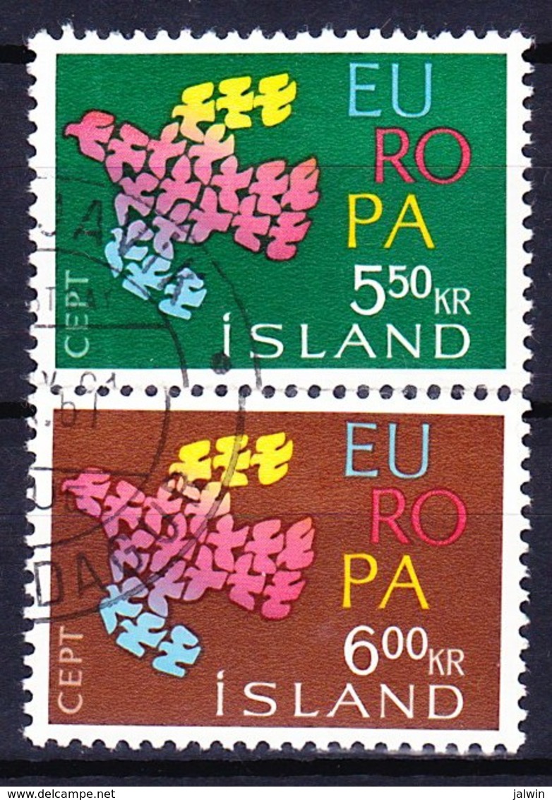 ISLANDE 1961 YT N° 311 Et 312 Obl. - Gebraucht