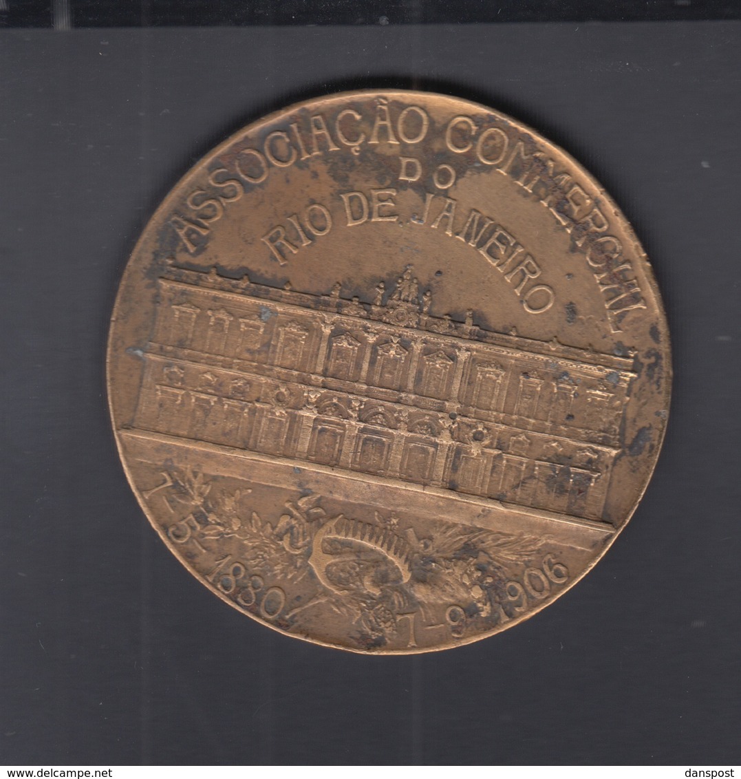 Brazil Bronze Medal Asociasao Commercial Do Rio 190659.85 Gramms 50 Mm - Other & Unclassified