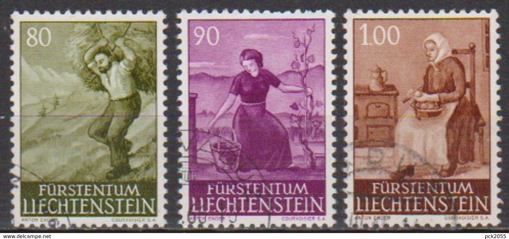 Lichtenstein 1961 MiNr.411- 413 O Gest. Landschaften ( 1452 ) Günstige Versandkosten - Used Stamps