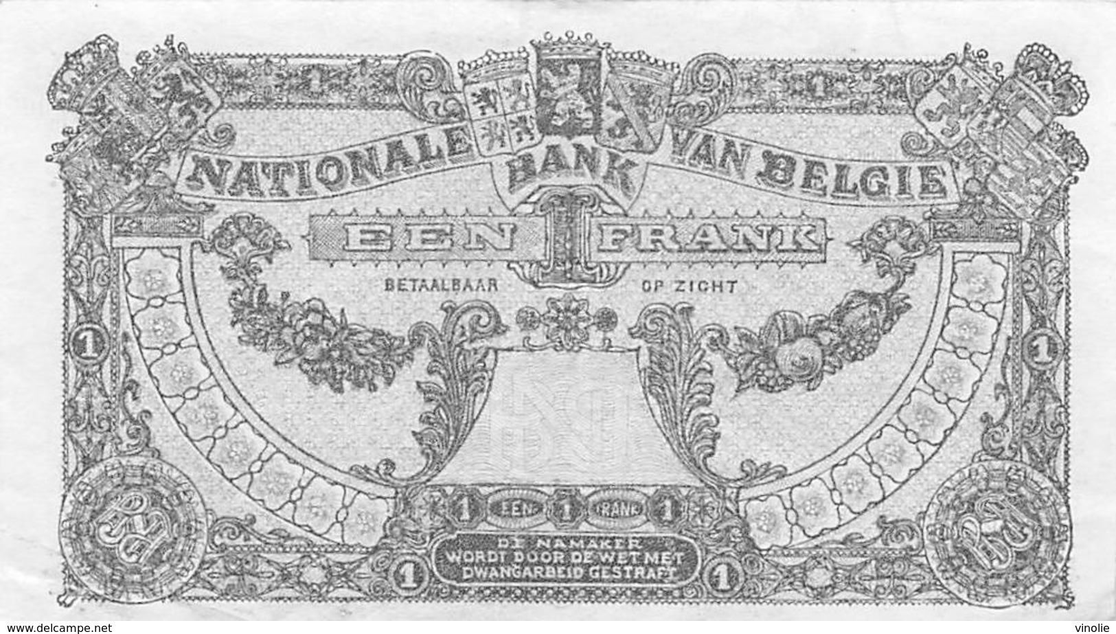 .D.18-2112 : BILLET BANQUE NATIONALE DE BELGIQUE. 1 FRANC - Andere & Zonder Classificatie