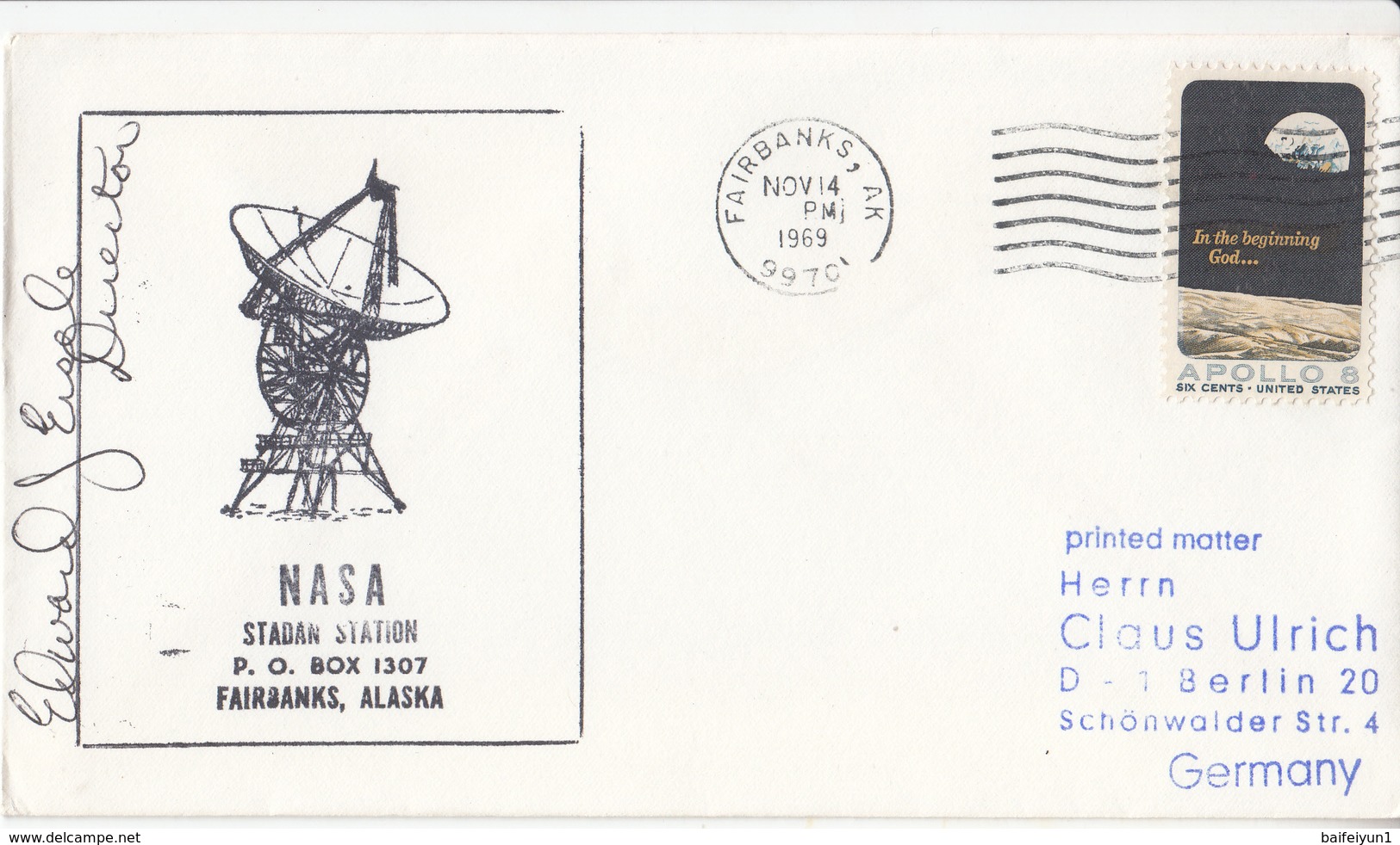 USA 1969 Apollo-10 Spacecraft And Signature Commemoraitve Cover B - America Del Nord