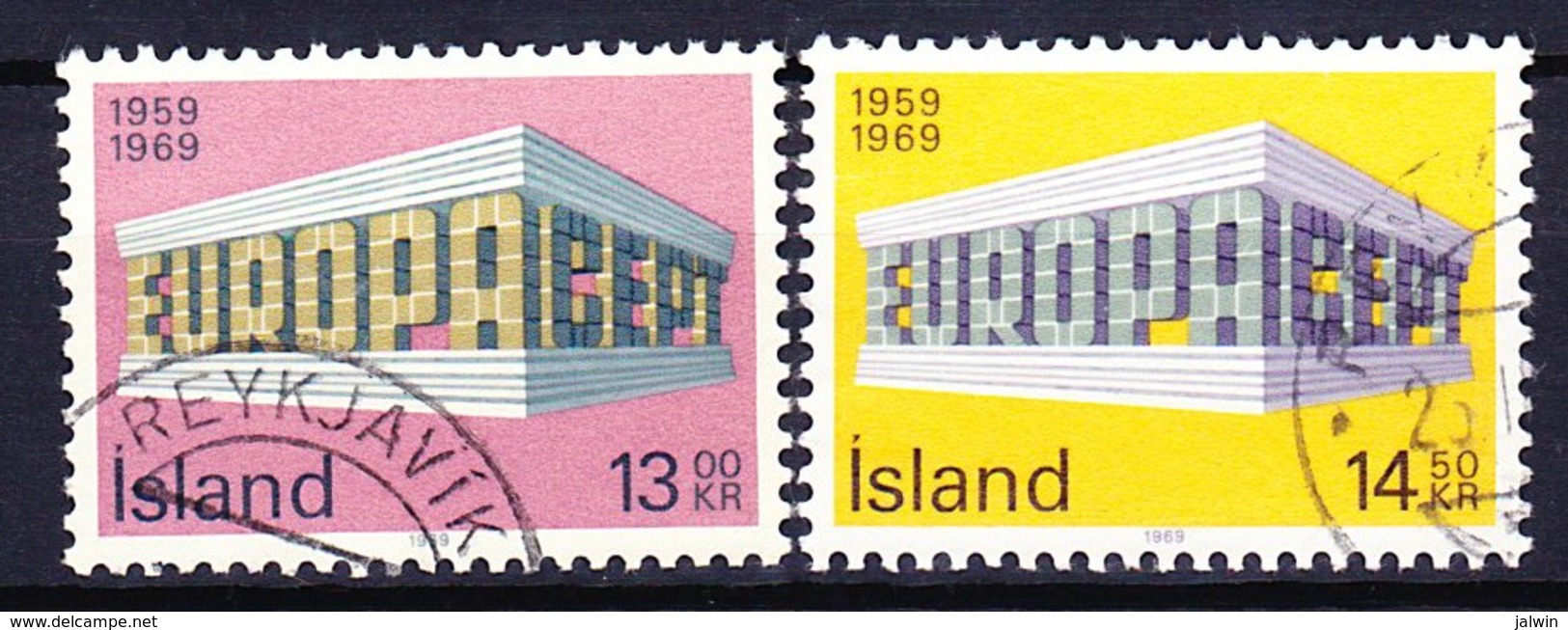 ISLANDE 1969 YT N° 383 Et 384 Obl. - Oblitérés