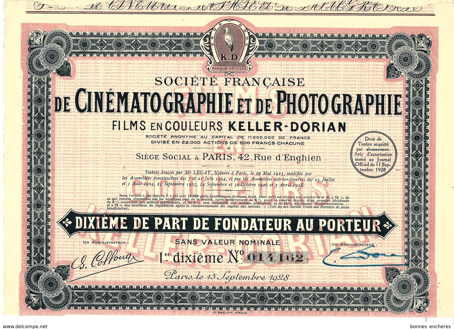 VOIR HISTORIQUE COMPLETE  1928  ACTION CINEMATOGRAPHIE PHOTOGRAPHIE FILMS KELLER DORIAN B.E.VOIR SCANS - Cinéma & Théatre