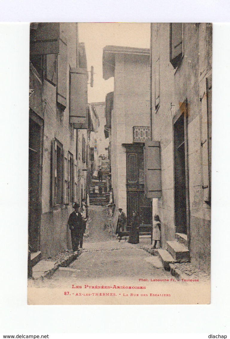 Les Pyrénées Ariégéoises. Ax Les Thermes. La Rue Des Escaliers. (3105) - Ax Les Thermes