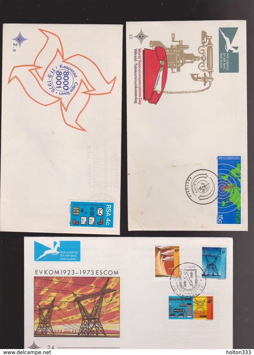 REPUBLIC SOUTH AFRICA 13 FDCs & Event Covers - 1970s - 2 With Toning Spots - FDC