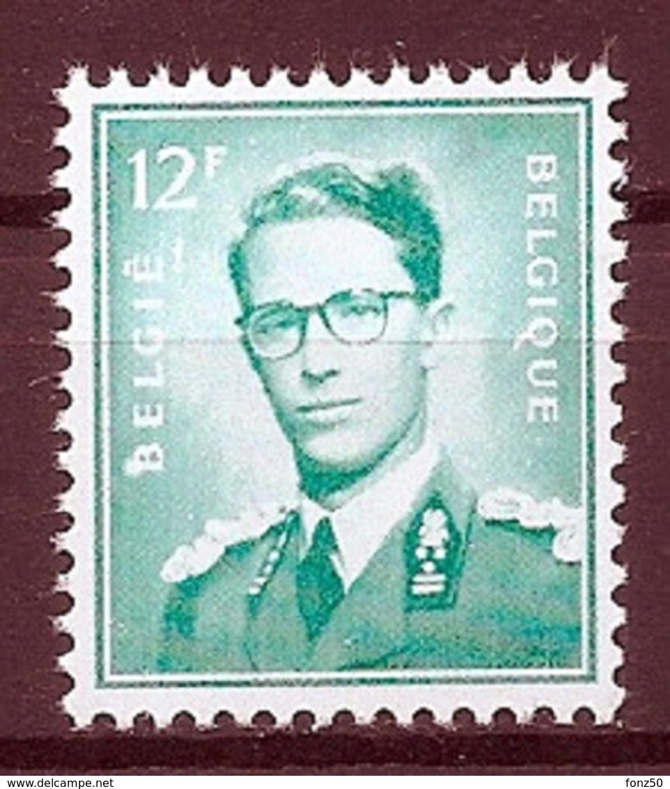 BELGIE Boudewijn Bril * Nr 1371  VLEK In B / TACHE Dans B * Postfris Xx * FLUOR PAPIER - 1953-1972 Lunettes