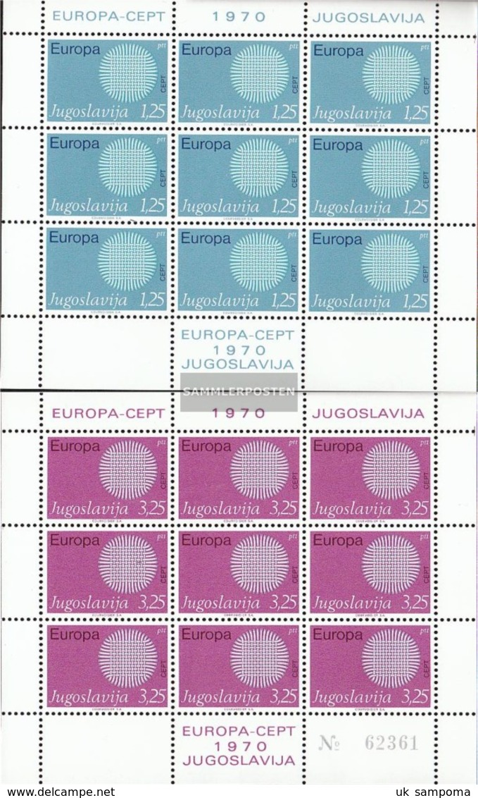 Yugoslavia 1379-1380 Sheetlet (complete.issue.) Unmounted Mint / Never Hinged 1970 Europe - Unused Stamps