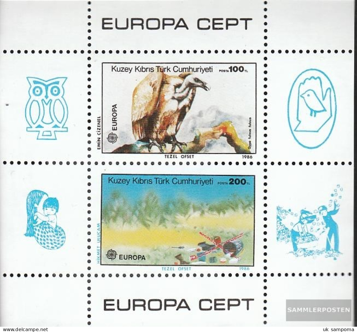 Turkish-Cyprus Block5 (complete Issue) Unmounted Mint / Never Hinged 1986 Environment - Unused Stamps