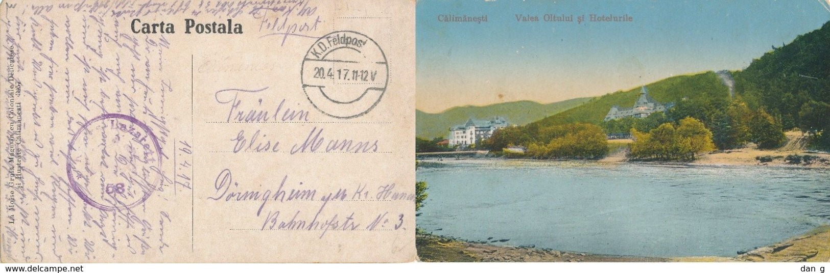 1917 Romania Calimanesti Olt Pc Germany Deutsche Feldpost 299 Kriegs Lazarett 58 Rumänien Roumanie - Rumänien