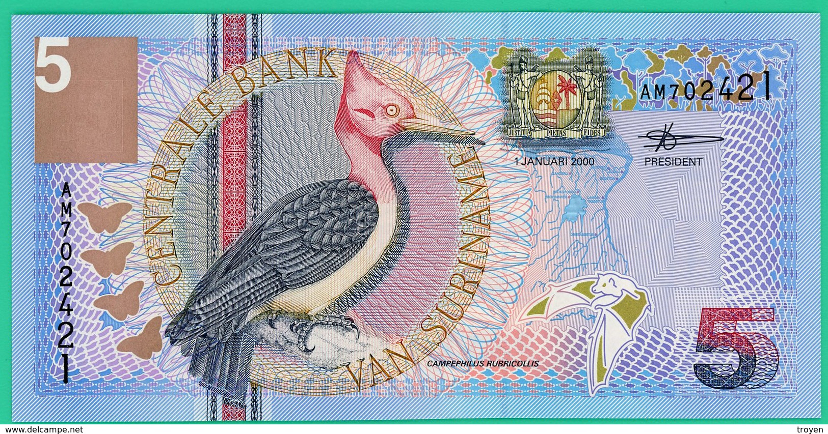 5 Gulden - Suriname - 2000 - N° AM702421 -  Neuf - - Surinam