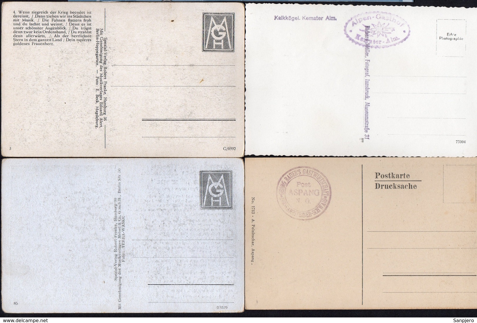 DEUTSCHES REICH & AREA 4 UNUSED POSTCARD ANSICHTSKARTE - Altri & Non Classificati