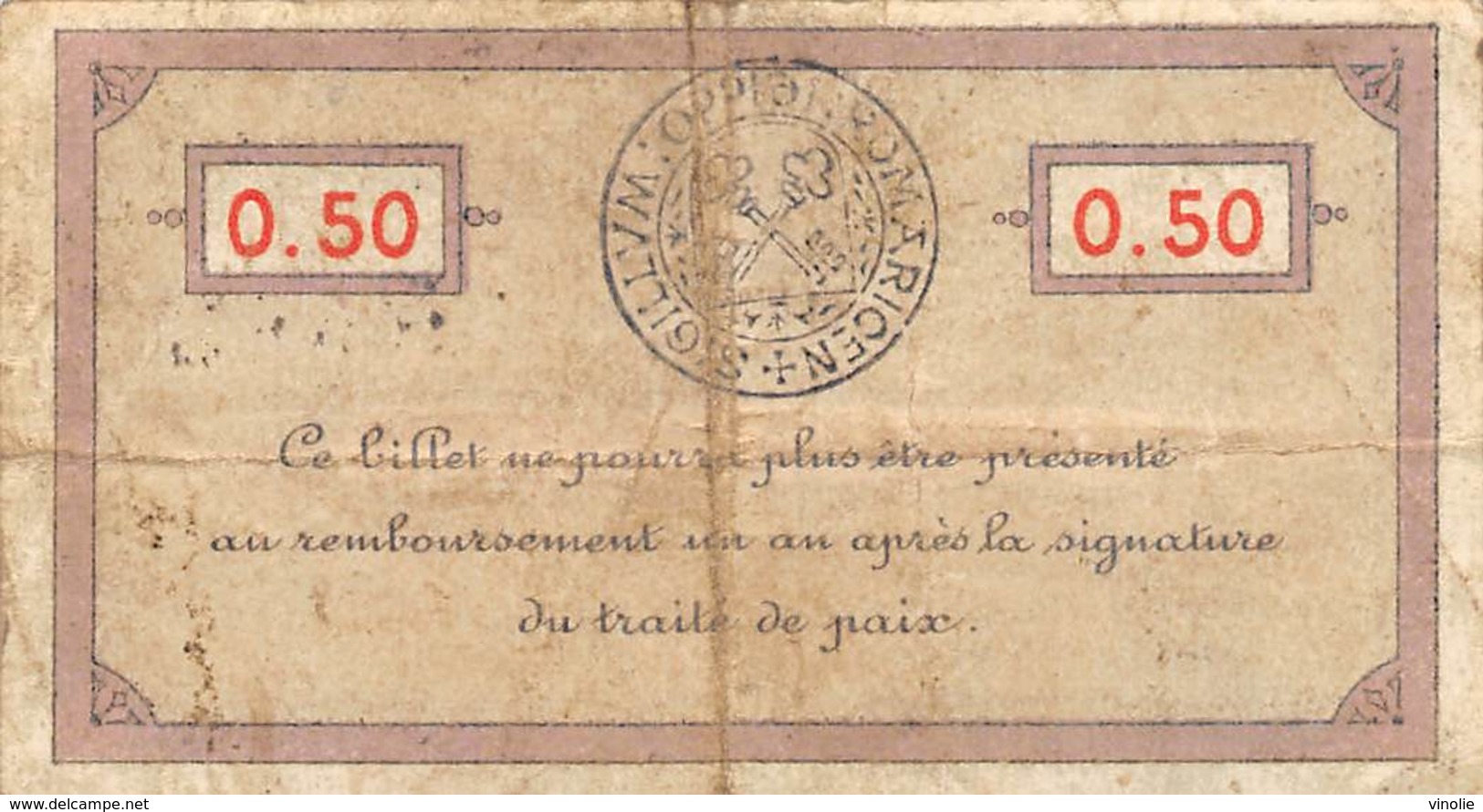 .D.18-2166 : CHAMBRE DU COMMERCE 50 CENTIMES. REMIREMENT. VOSGES - Chambre De Commerce