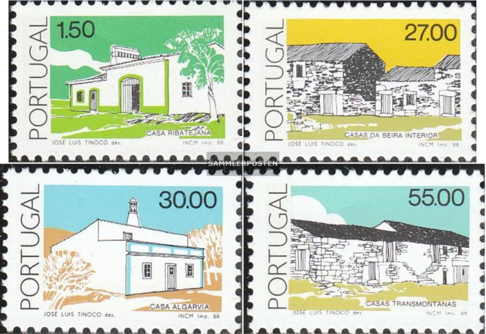 Portugal 1748-1751 (kompl.Ausg.) Postfrisch 1988 Architektur - Neufs