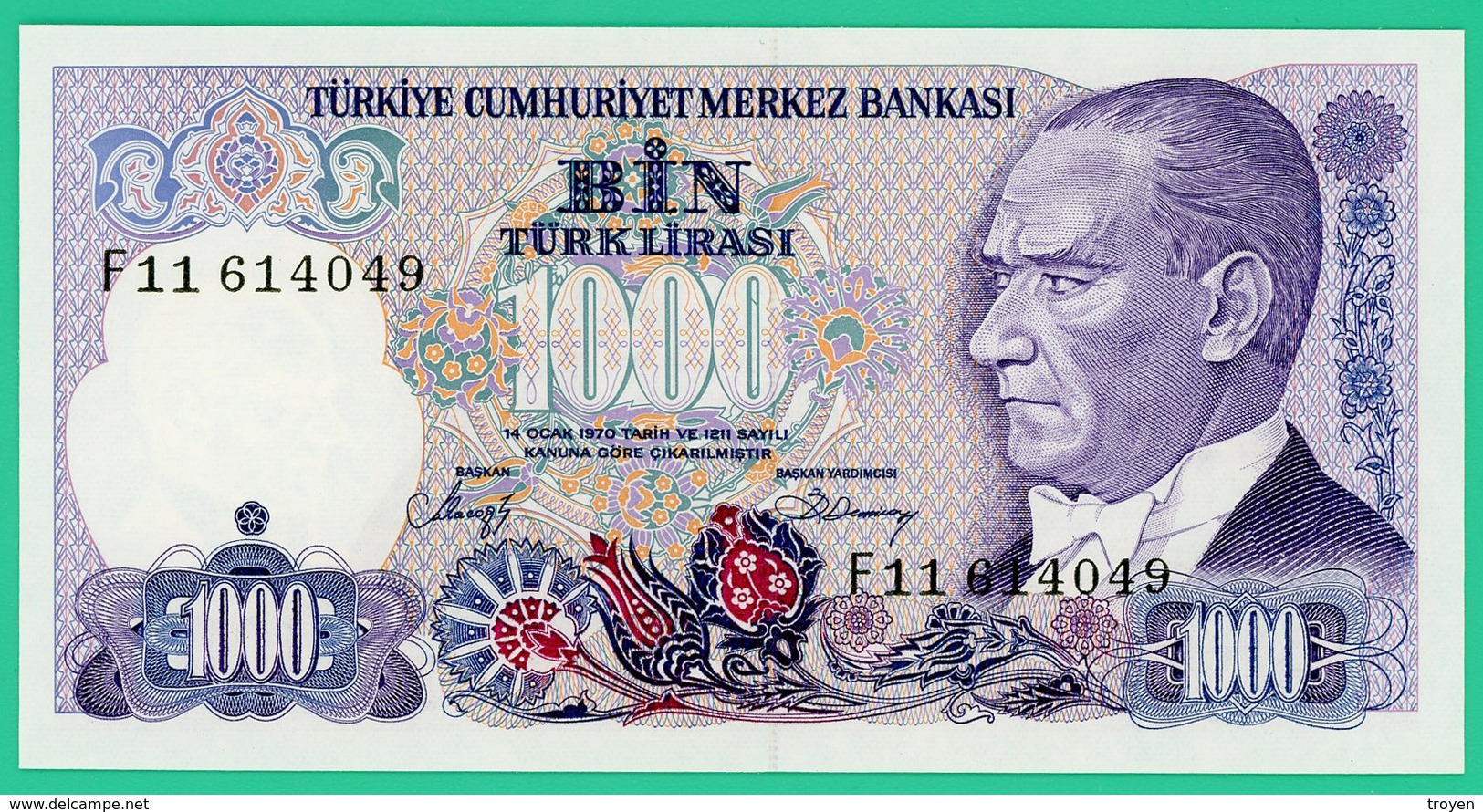 1000 Lira - Turquie - 1970-86 - N° F11614049 -  Neuf - - Turquie