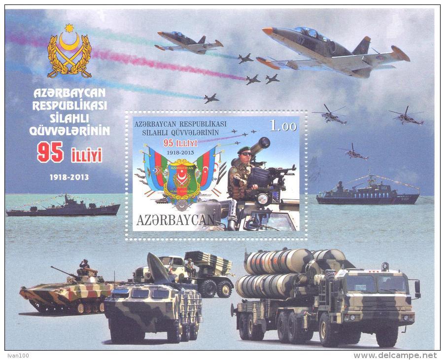 2013. Azerbaijan, 95y Of Armed Forces Of Azerbaijan, S/s, Mint/** - Azerbeidzjan