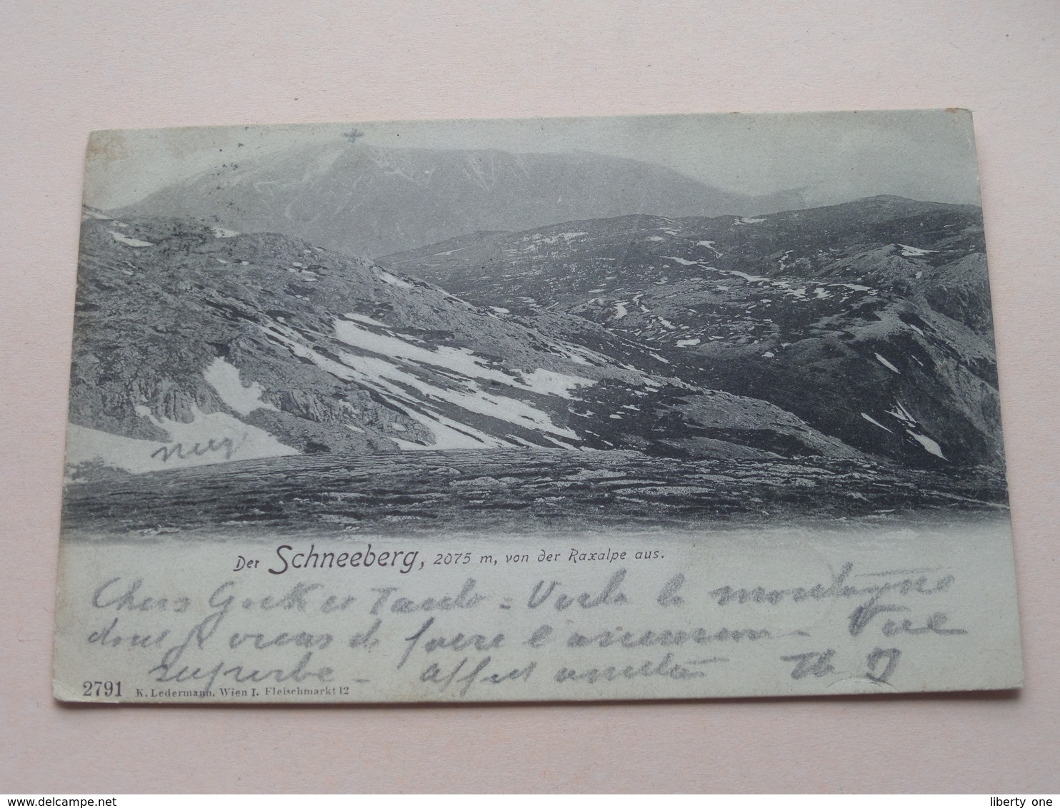 Der SCHNEEBERG 2075 M. Von Der Raxalpe Aus ( 2791 - K. Ledermann ) Anno 1905 ( Zie Foto Voor Details ) ! - Schneeberggebiet