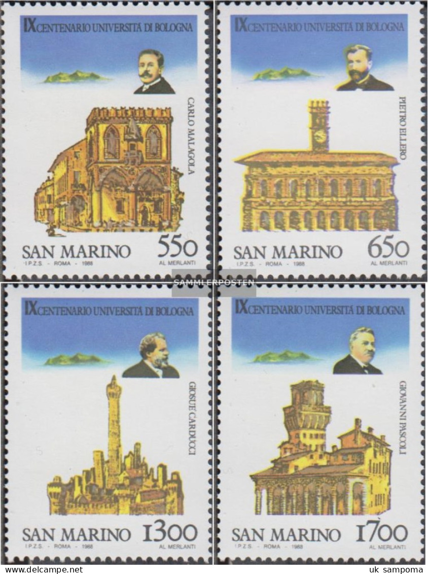 San Marino 1387-1390 (complete Issue) Unmounted Mint / Never Hinged 1988 Bologna - Unused Stamps