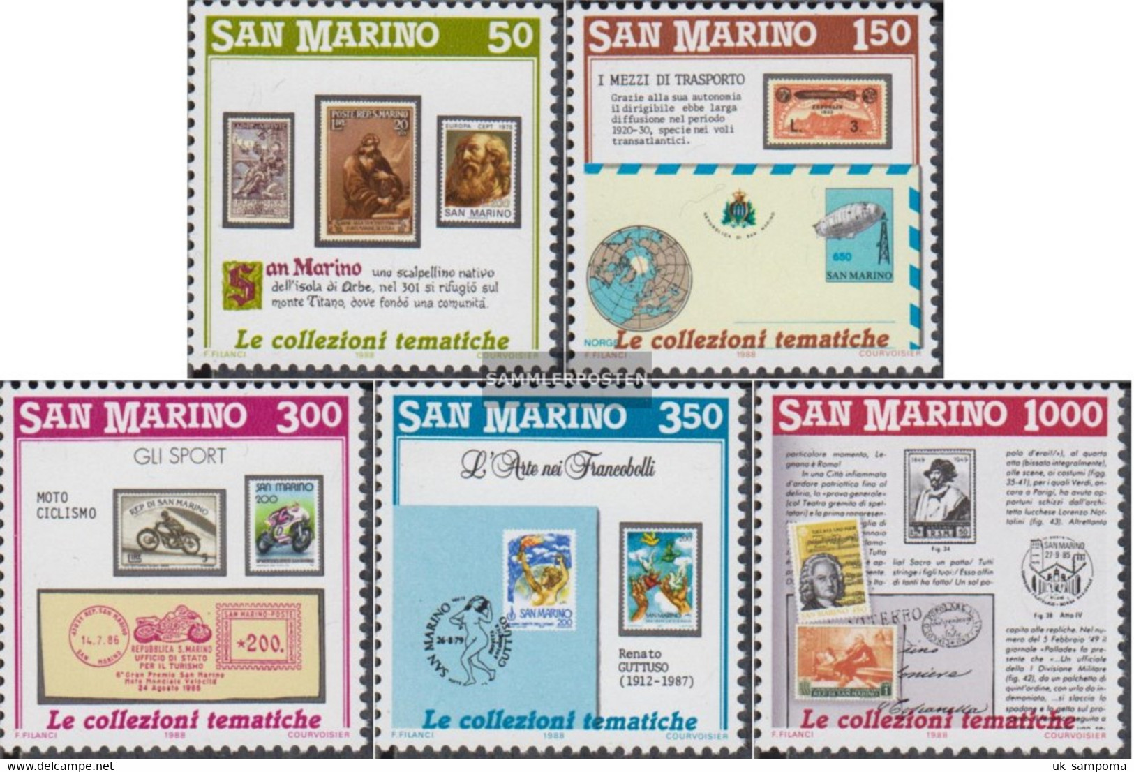 San Marino 1382-1386 (complete Issue) Unmounted Mint / Never Hinged 1988 Philately - Unused Stamps