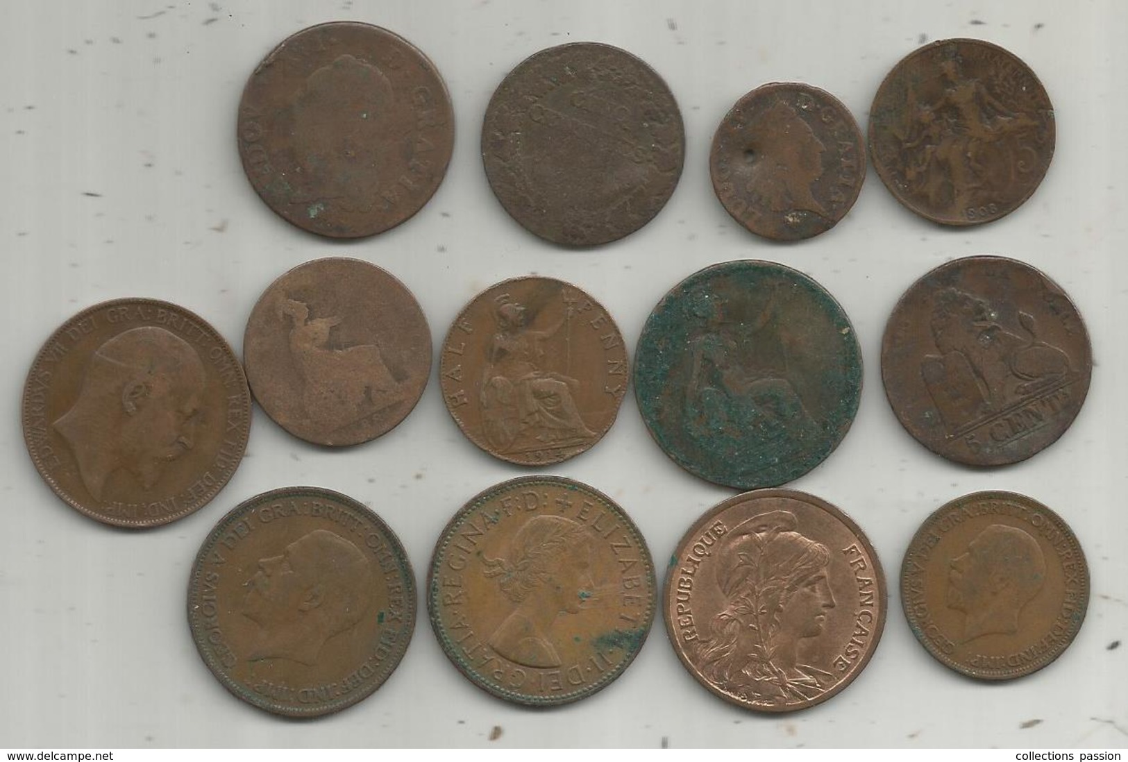 Monnaie, LOT DE 13 MONNAIES, 2 Scans , Frais Fr 2..95 E - Lots & Kiloware - Coins