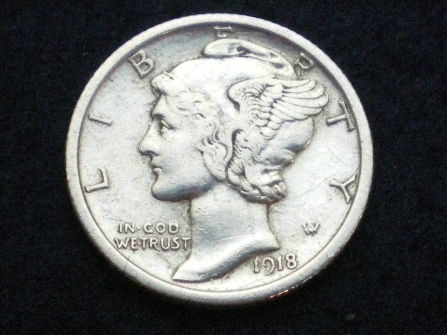 USA ONE DIME ARGENT 1918    (  Plbleu2/3  ) - 1916-1945: Mercury (Mercure)