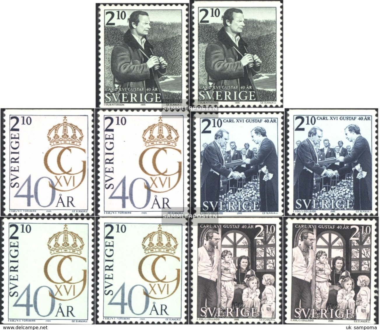 Sweden 1390Do,You - 1394Do,You (complete.issue.) Unmounted Mint / Never Hinged 1986 Carl XVI. Gustaf - Unused Stamps