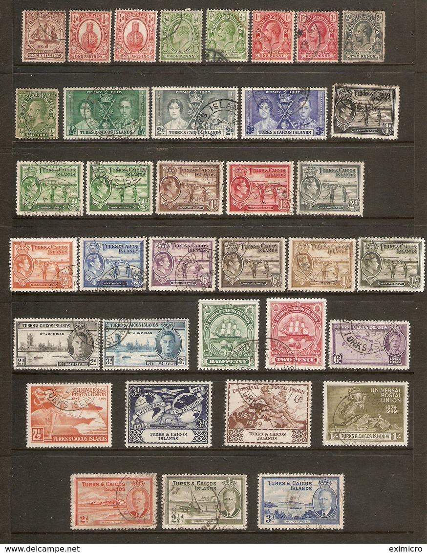 TURKS AND CAICOS ISLANDS QUEEN VICTORIA - QE II ALL DIFFERENT FINE USED COLLECTION INCLUDING SETS - HIGH CAT VALUE - - Turks And Caicos