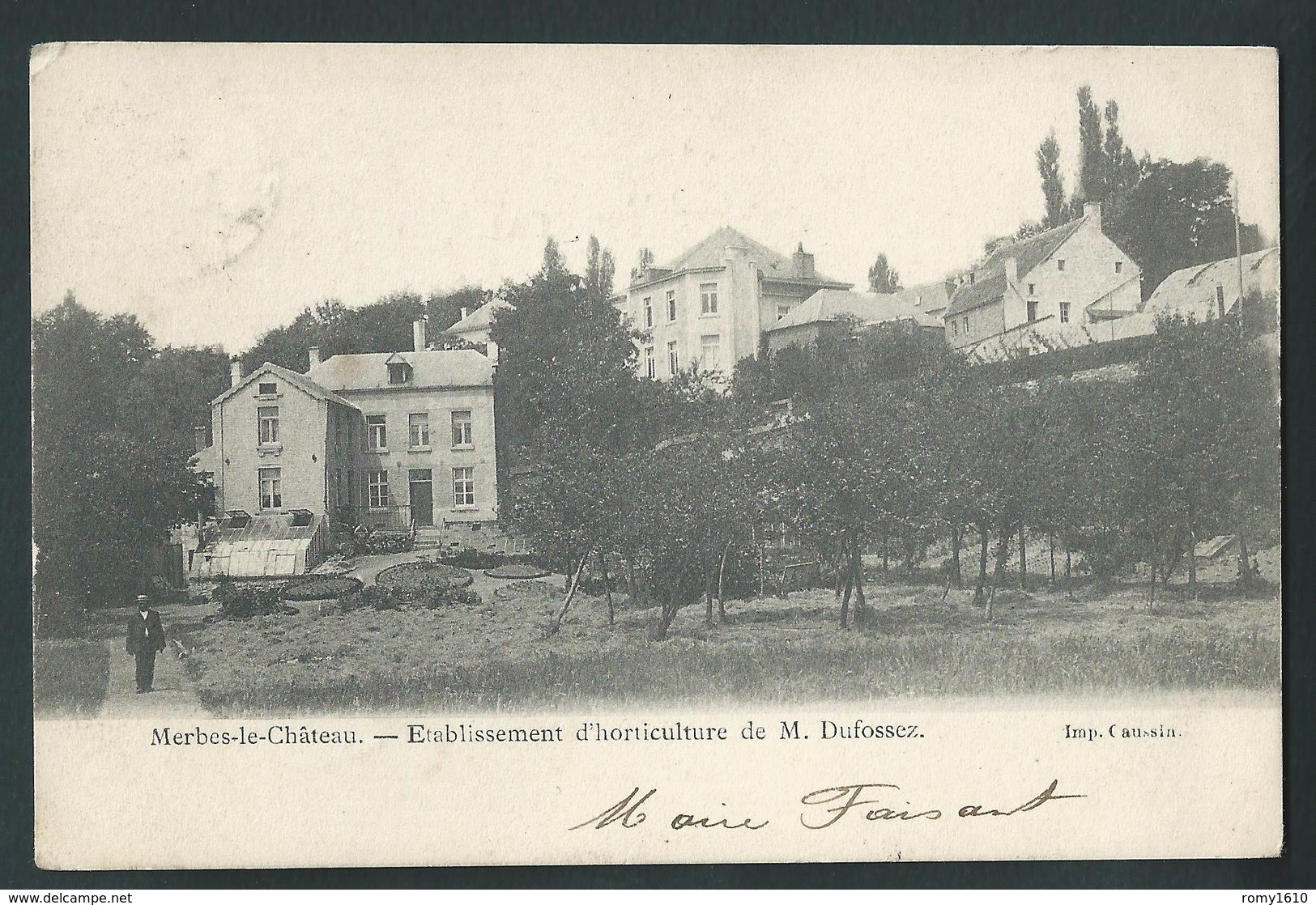 MERBES-LE- CHATEAU. Etablissement D'Horticulture De M. Dufossez.  1904.  2 Scans. - Merbes-le-Château