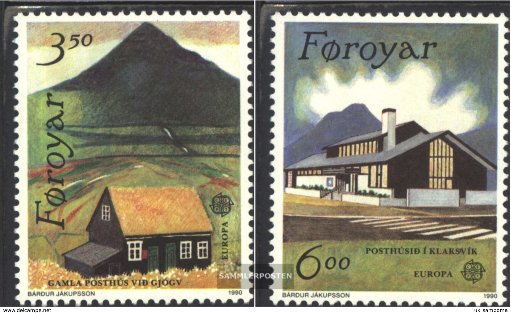 Denmark - Faroe Islands 198-199 (complete.issue.) Fine Used / Cancelled 1990 Postal Facilities - Faroe Islands