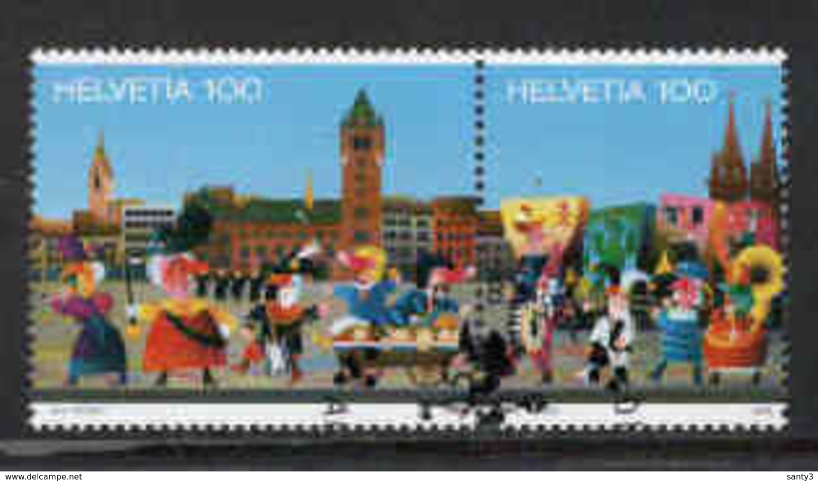 Zwitserland, Mi 2138-39 Jaar 2010, Samenhangend,  Gestempeld, Zie Scan - Used Stamps