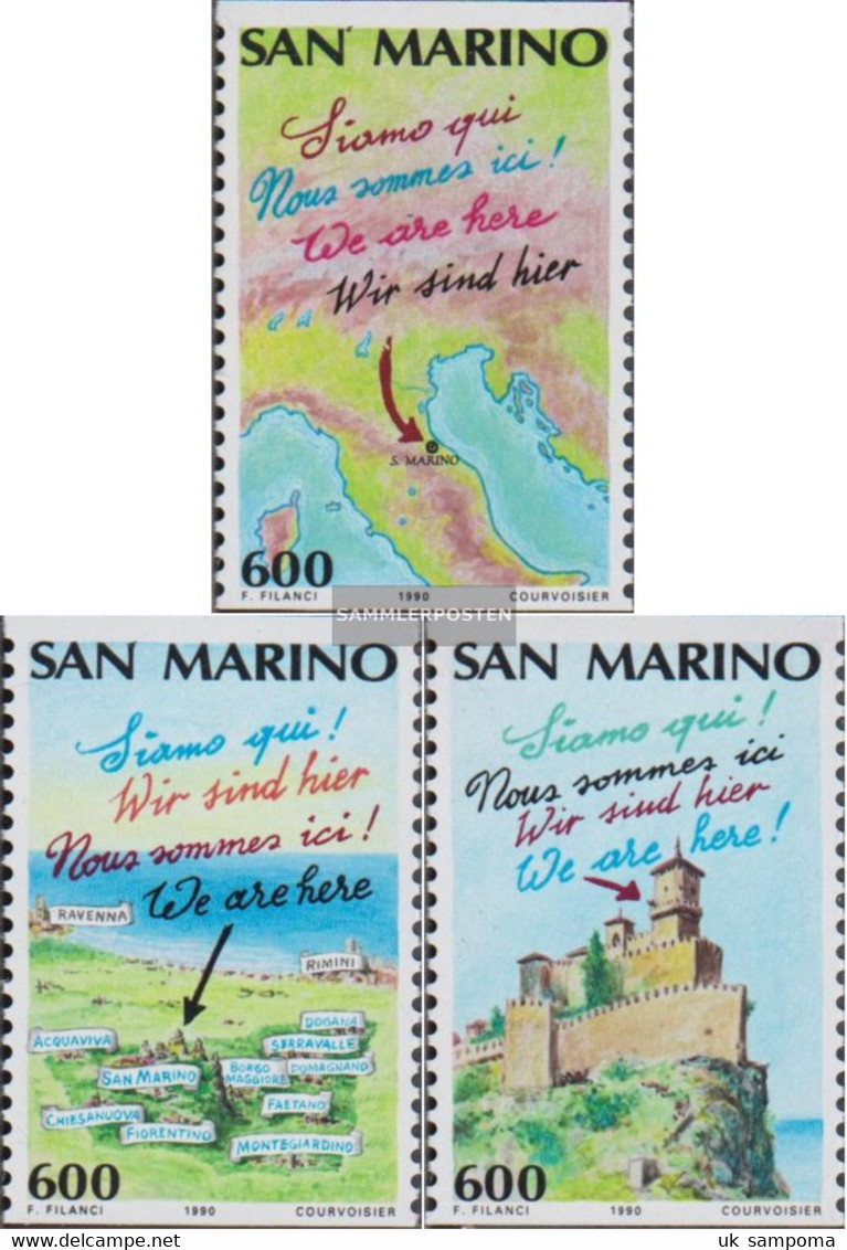 San Marino 1435C-1437C (complete Issue) Unmounted Mint / Never Hinged 1990 Tourism - Unused Stamps
