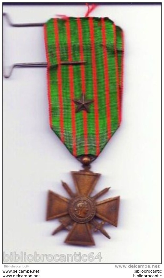 REPUBLIQUE FRANCAISE  : CROIX DE GUERRE 1914-1918 - France