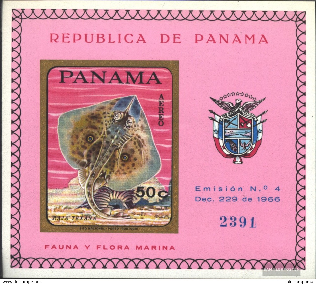 Panama Block91b (complete Issue) Unmounted Mint / Never Hinged 1968 Fish - Panama