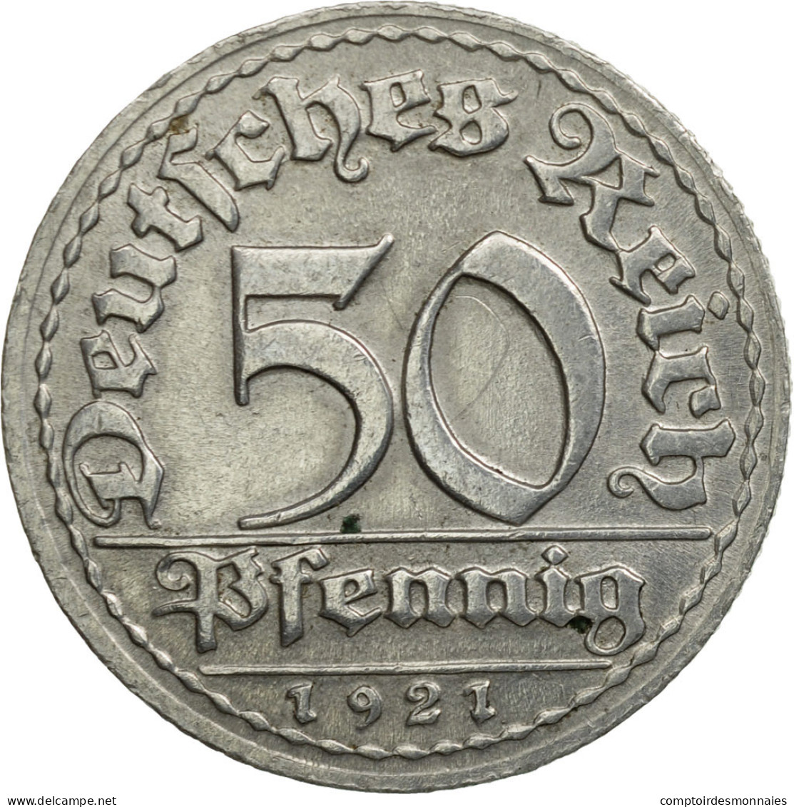 Monnaie, Allemagne, République De Weimar, 50 Pfennig, 1921, Munich, TTB+ - 50 Rentenpfennig & 50 Reichspfennig