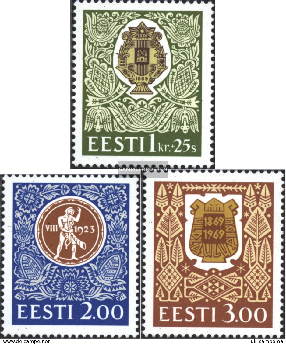 Estonia 225-227 (complete Issue) Unmounted Mint / Never Hinged 1994 Festival Singers - Estonia