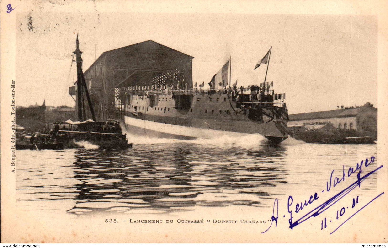 Lancement Du Cuirassé "Dupetit Thouars" - Warships