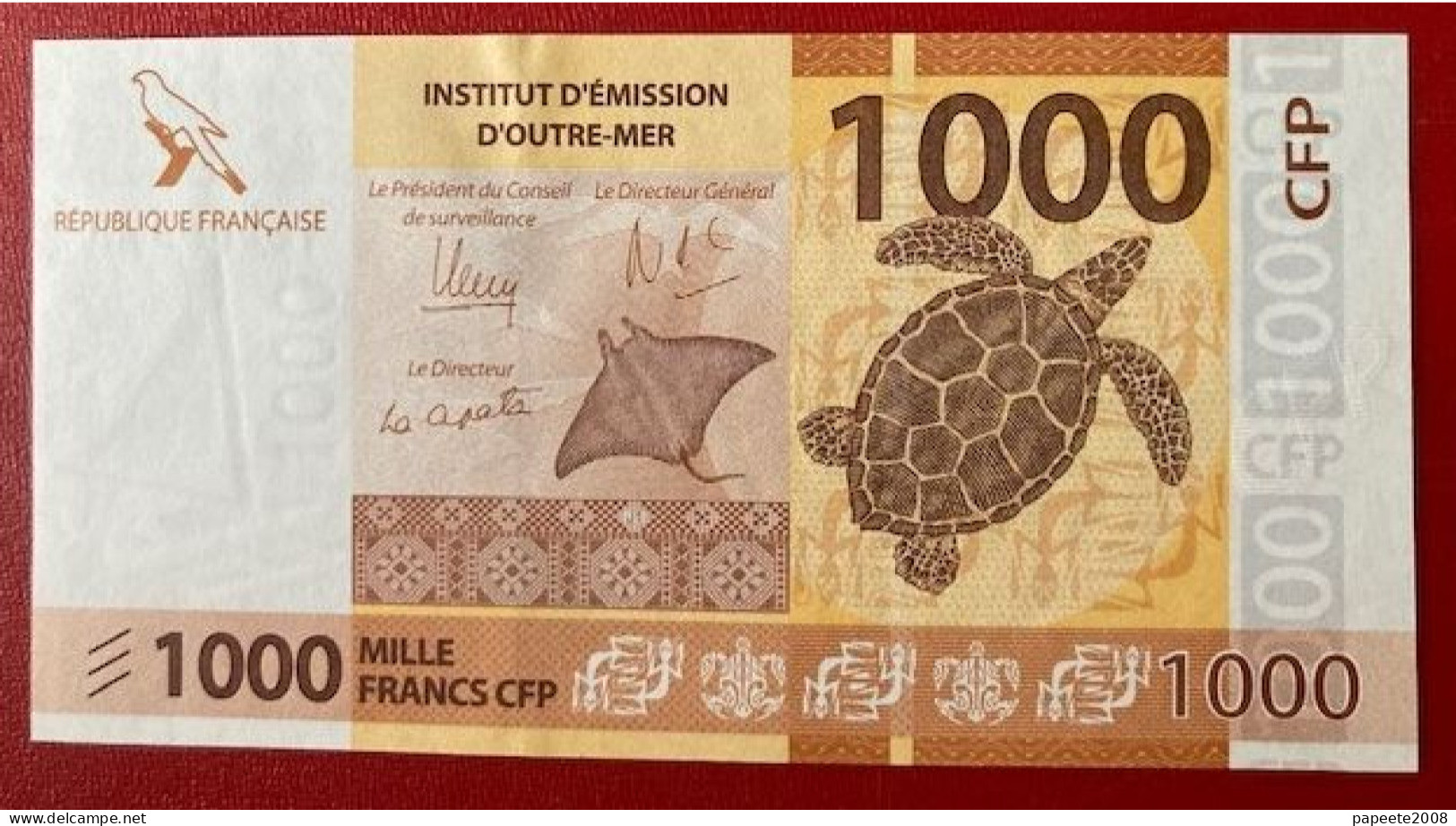 Polynésie Française - 1000 FCFP - 2014 - 1er Jeu De Signatures / Noyer-de Seze-La Cognata - Neuf  / Jamais Circulé - Frans Pacific Gebieden (1992-...)