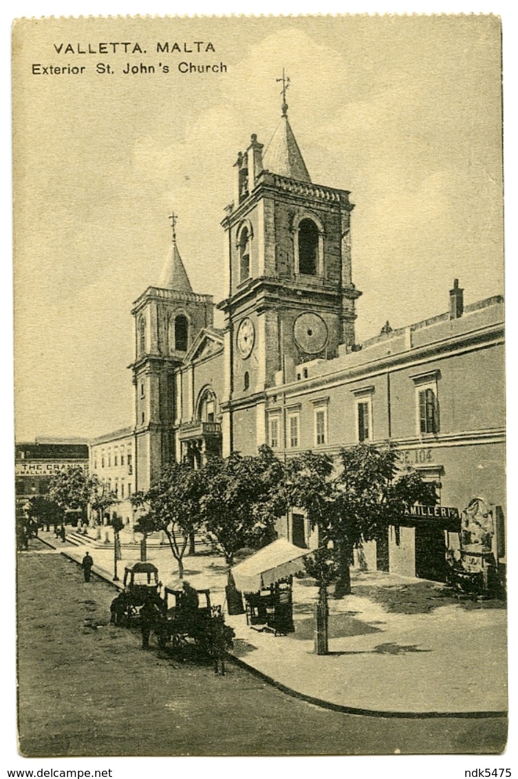 MALTA : VALLETTA - EXTERIOR OF ST. JOHN'S CHURCH - Malta