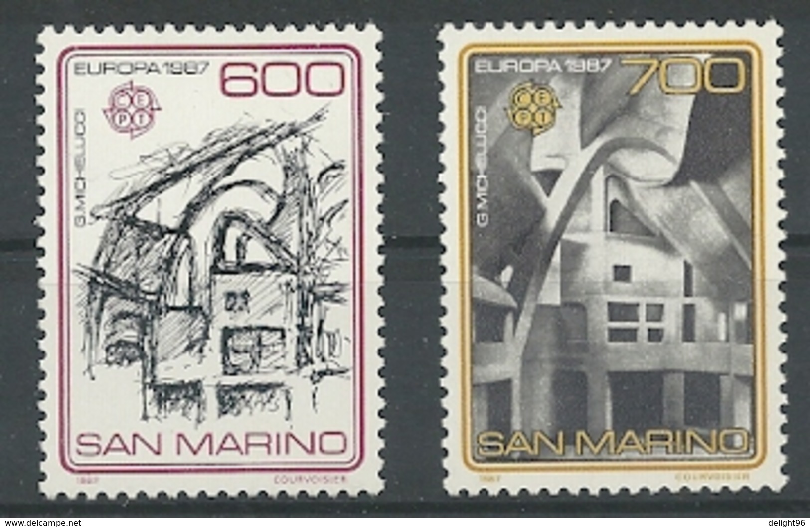 1987 San Marino Europa: Modern Architecture Set (** / MNH / UMM) - 1987