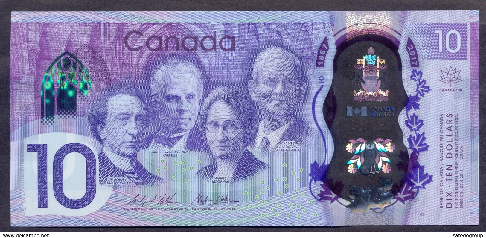 Canada 10 Dollars 2017 UNC P- 112 < Polymer, Canada's 150th Anniversary > - Canada