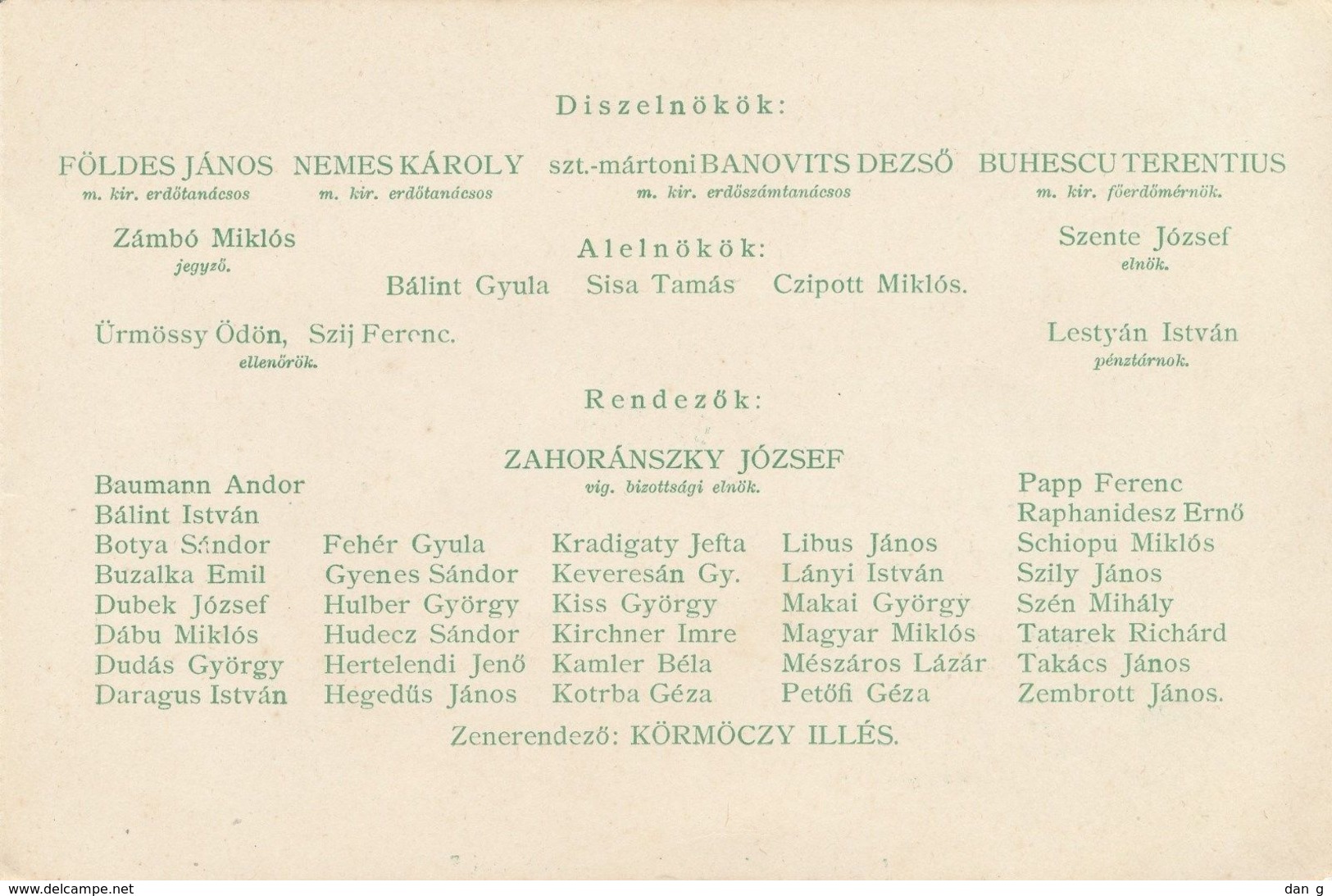 Hungary 1911 Romania Lippa Lipova Hunting Forest Office Dance Invitation - Programme