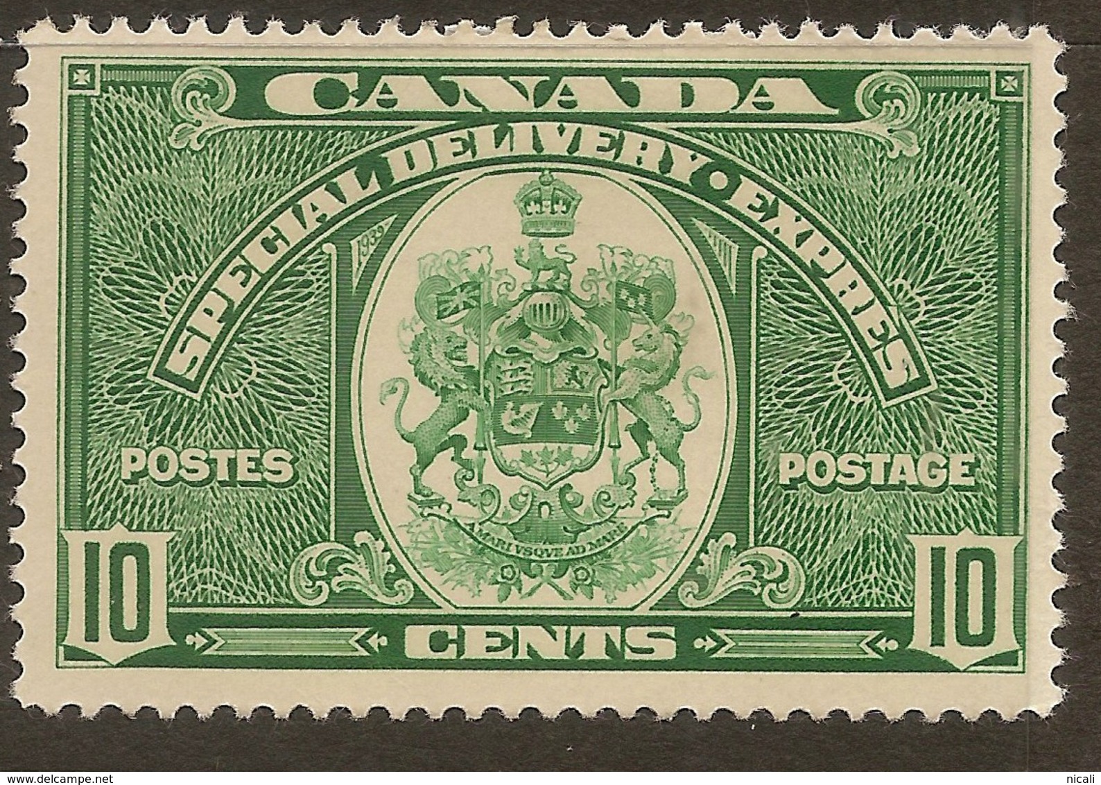 CANADA 1938 10c Special Delivery SG S9 HM* #IM244 - Exprès