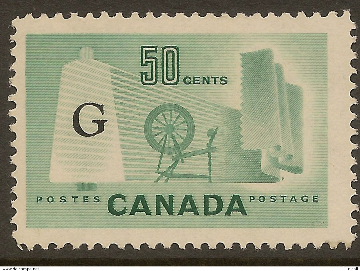 CANADA 1953 50c Official SG O201a UNHM #IM254 - Aufdrucksausgaben