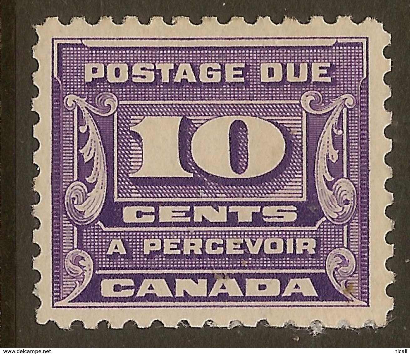 CANADA 1933 10c Postage Due SG D17 HM #IM157 - Portomarken