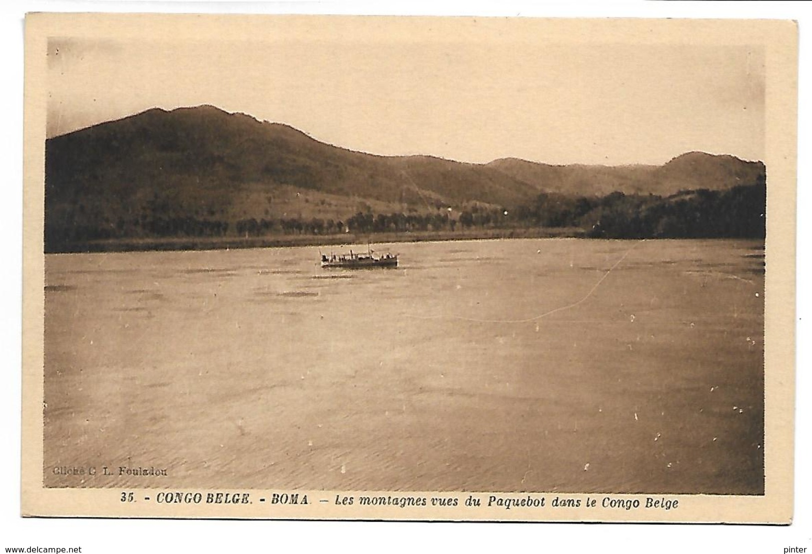 CONGO BELGE - BOMA - Les Montagnes Vues Du Paquebot Dans Le Congo Belge - Congo Belge