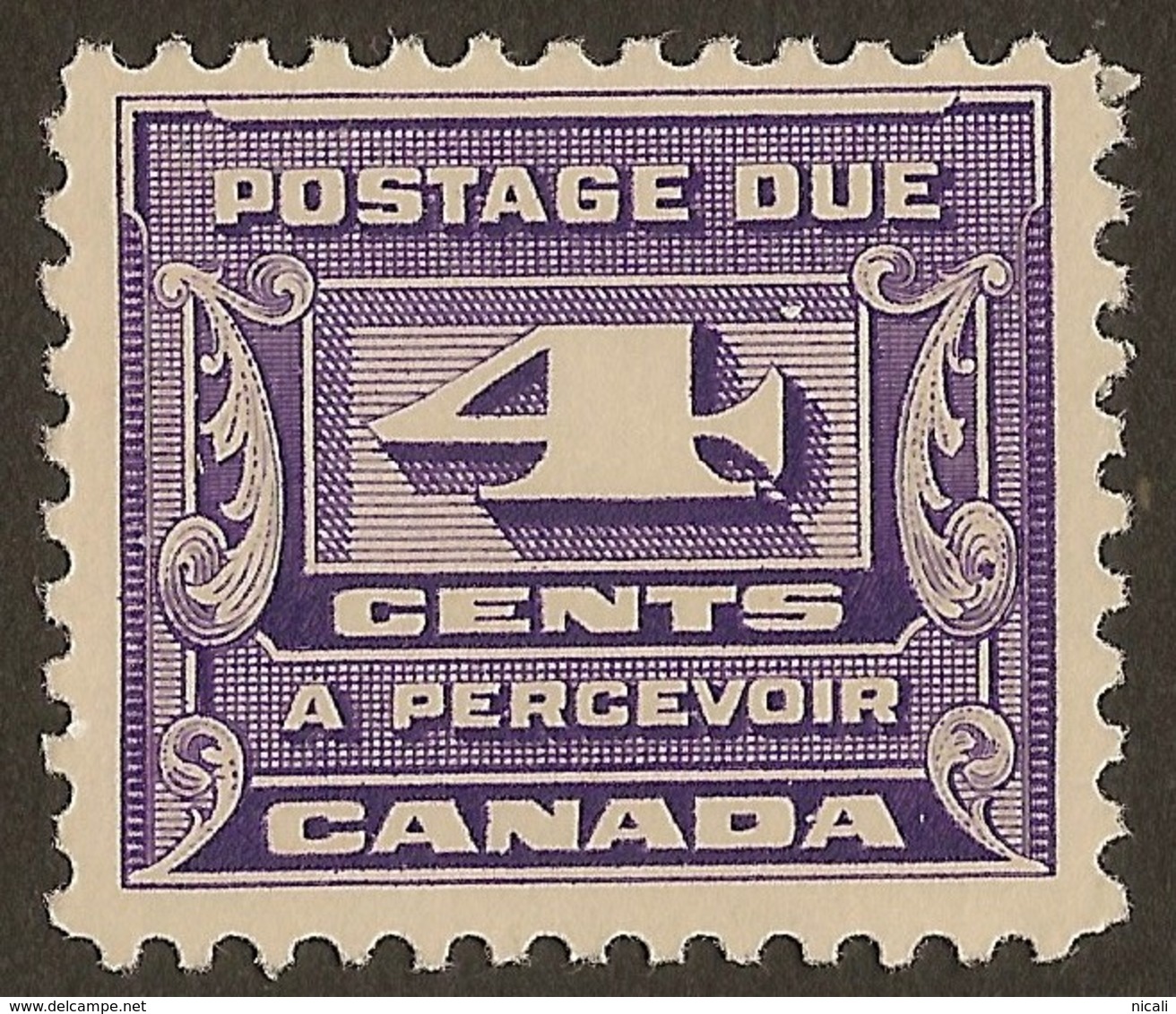 CANADA 1933 4c Postage Due SG D16 UNHM #IM232 - Port Dû (Taxe)