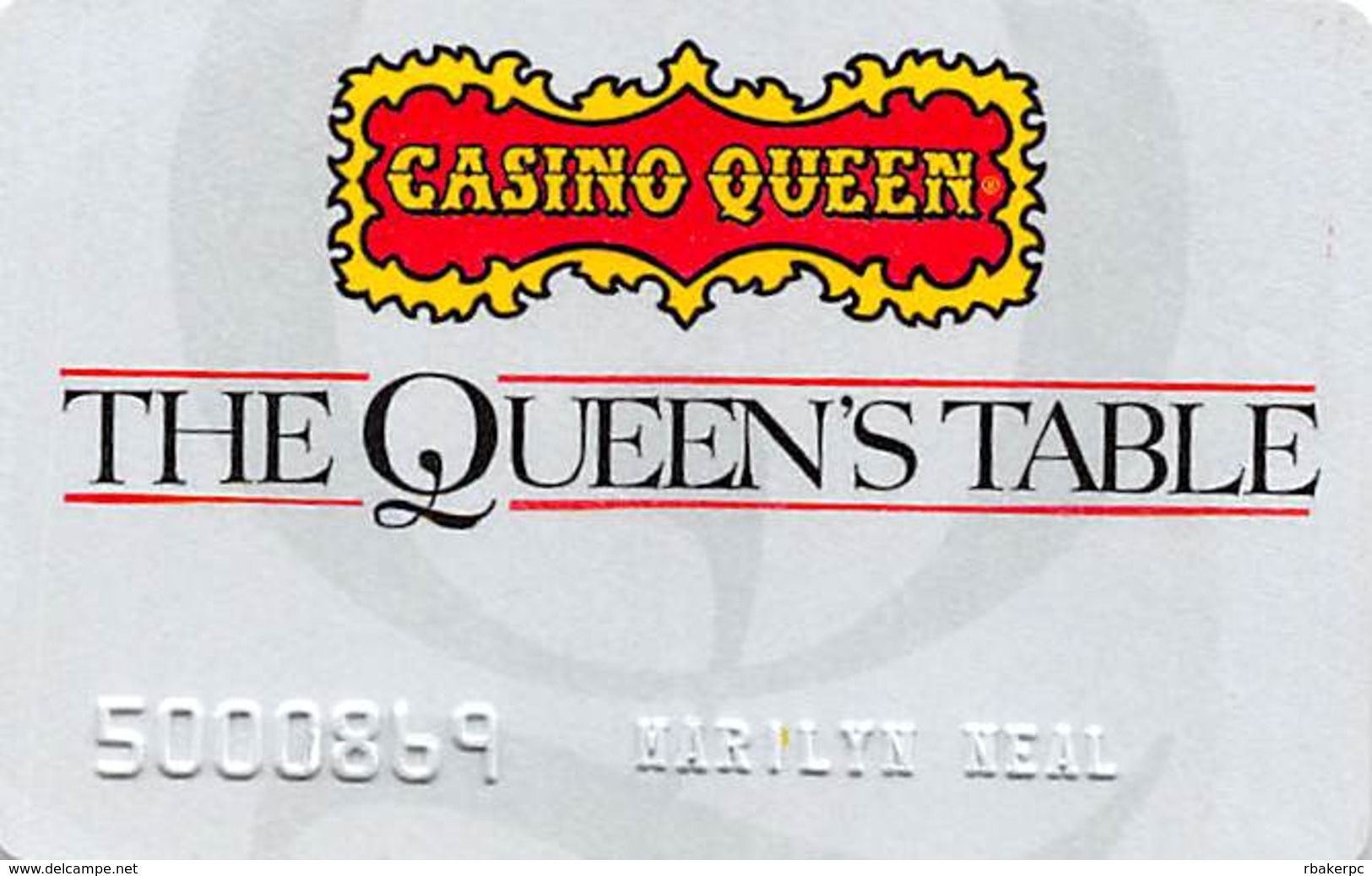 Casino Queen - East St. Louis, IL - Slot Card - The Queen's Table - Casino Cards